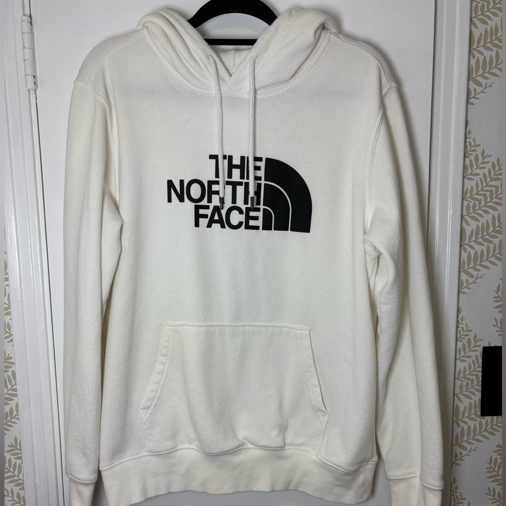 The North Face Men's White Hoodie Size Medium
